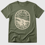 Military Green Leave Only Footprints - Mosaic Rhino