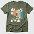 Military Green Life Going Downhill - Mosaic Rhino