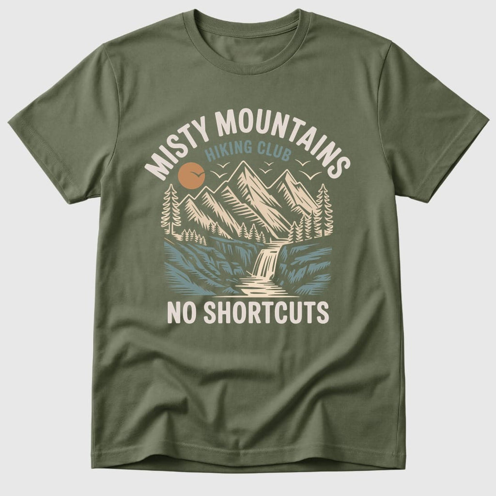 Military Green Misty Mountains Hiking - Mosaic Rhino