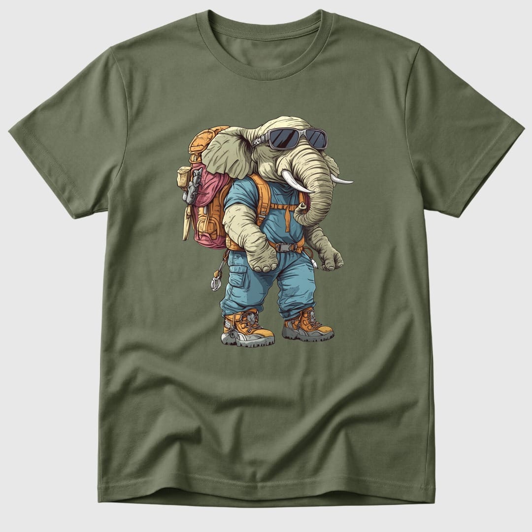 Military Green Mountain Elephant - Mosaic Rhino