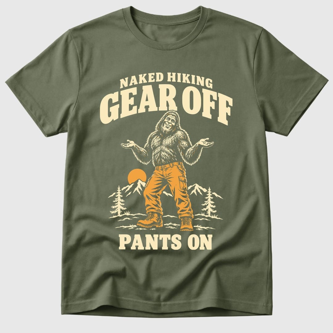 Military Green Naked Hiking Pants On - Mosaic Rhino