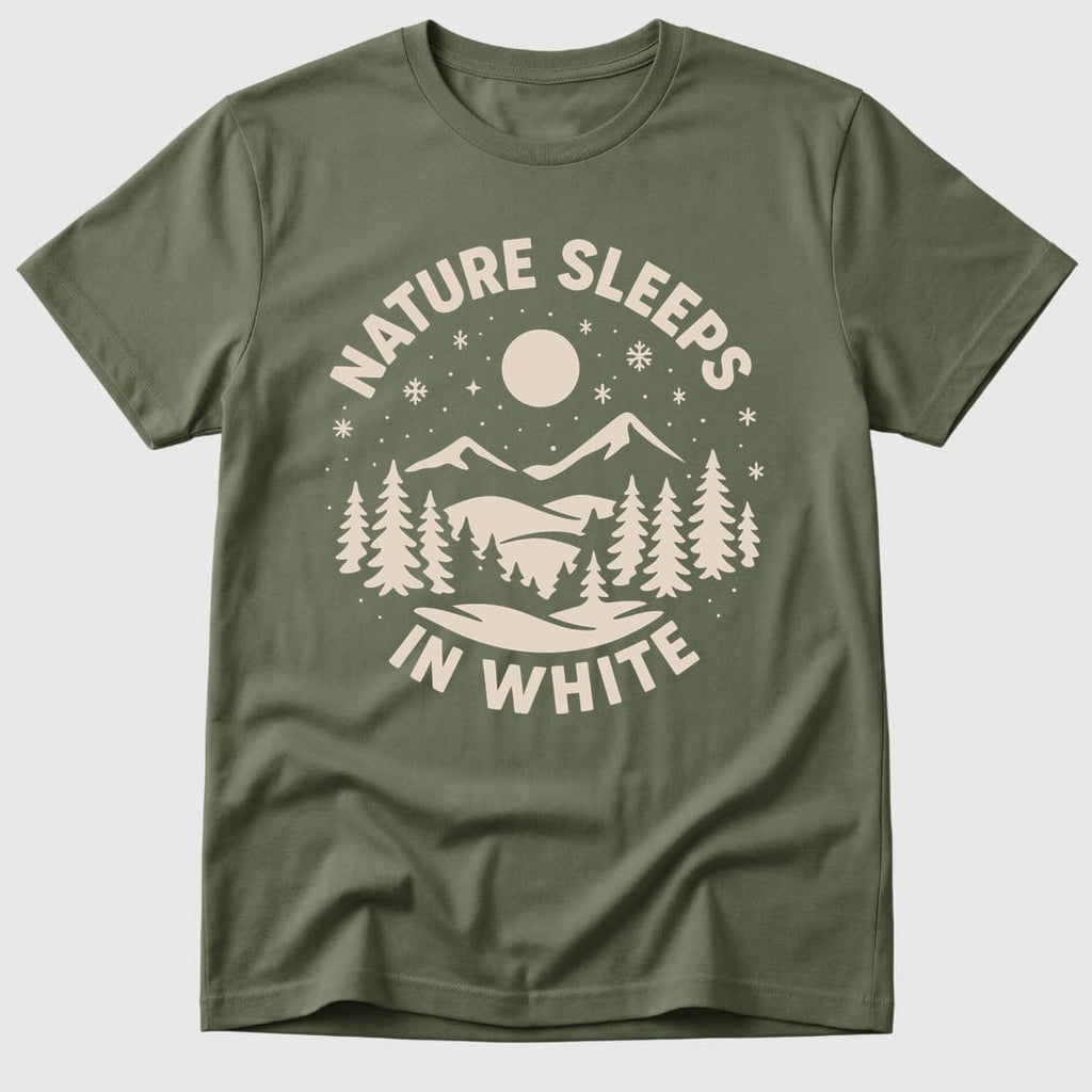 Military Green Nature Sleeps In White - Mosaic Rhino