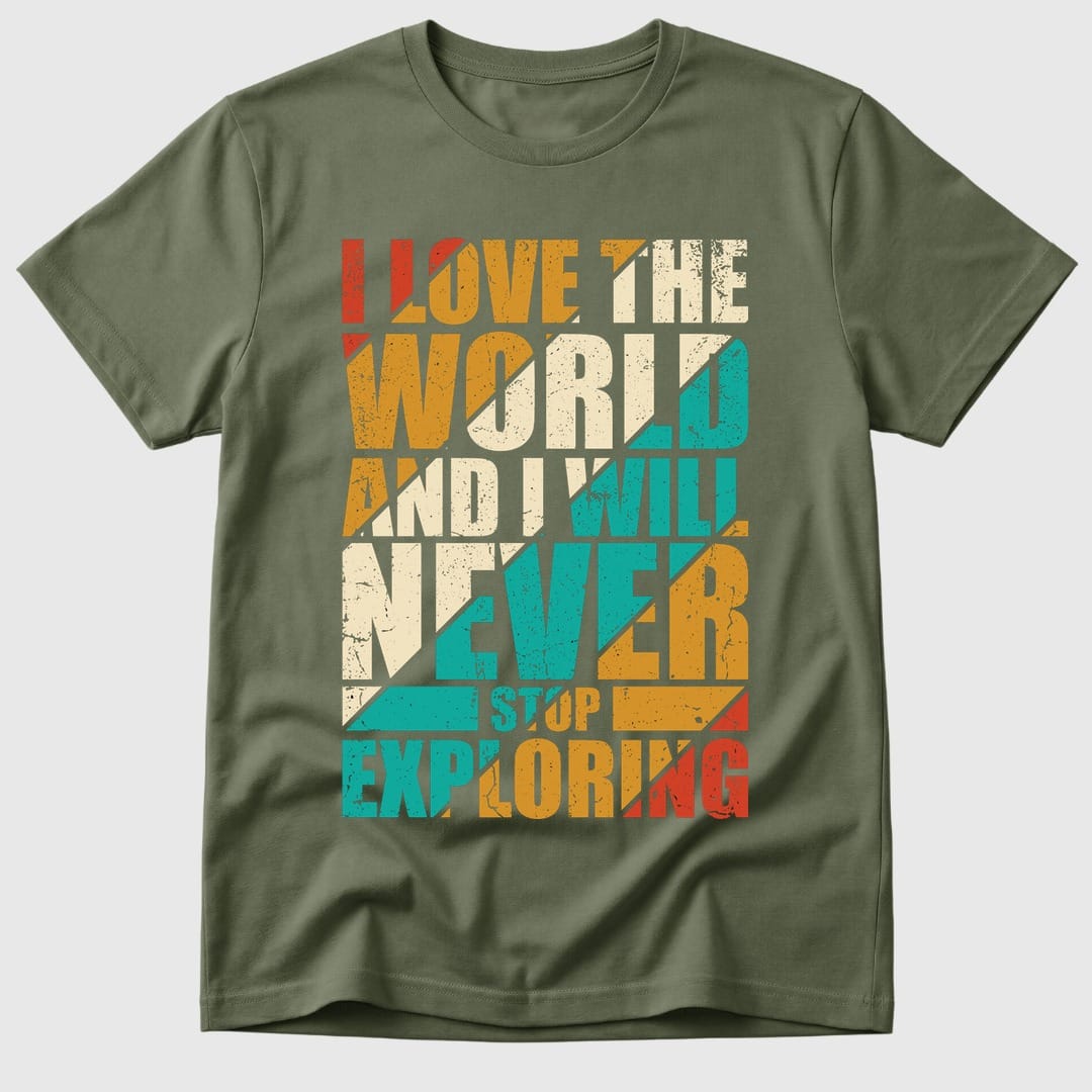 Military Green Never Stop Exploring - Mosaic Rhino