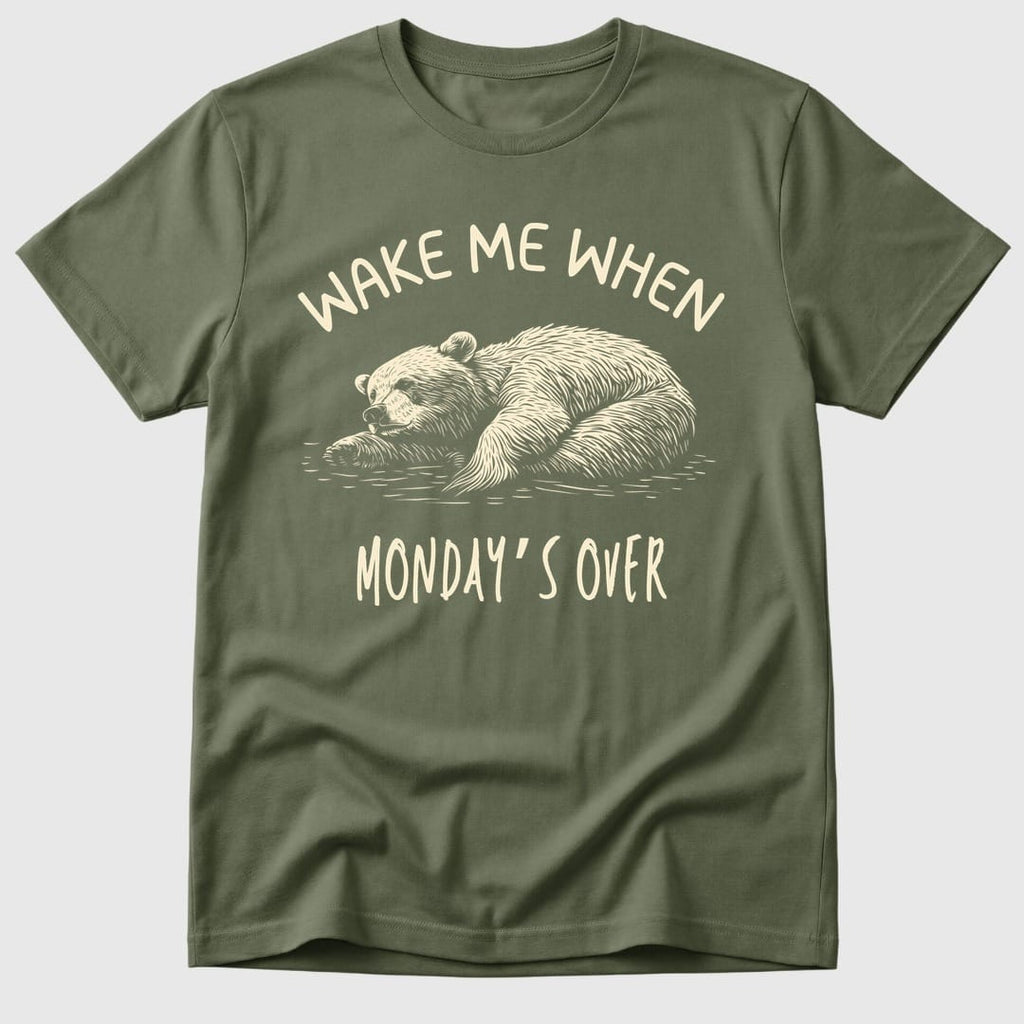 Military Green No Mondays Bear - Mosaic Rhino
