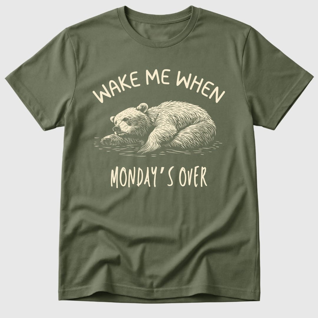 Military Green No Mondays Bear - Mosaic Rhino