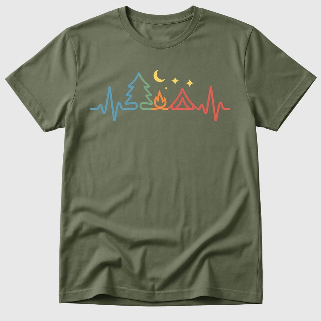 Military Green Outdoors Heartbeat - Mosaic Rhino