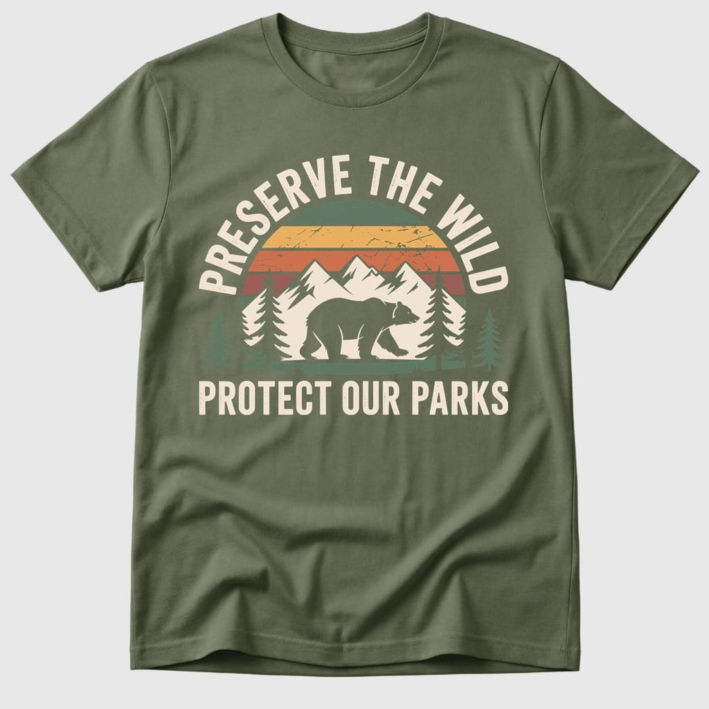 Military Green Preserve The Wild - Mosaic Rhino