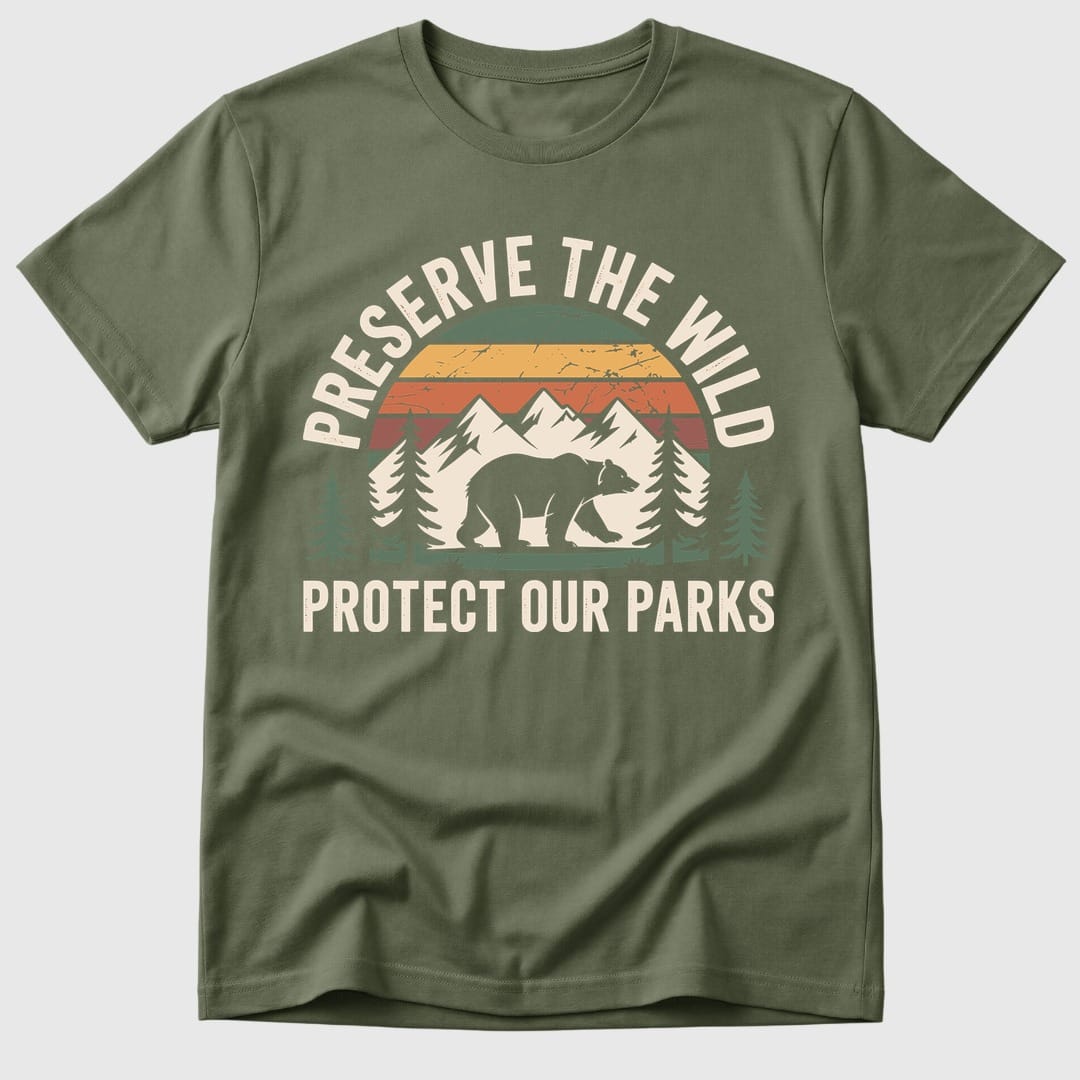 Military Green Preserve The Wild - Mosaic Rhino