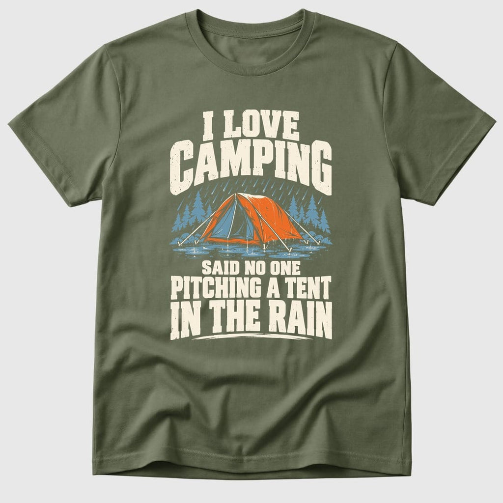 Military Green Rainy Camping - Mosaic Rhino