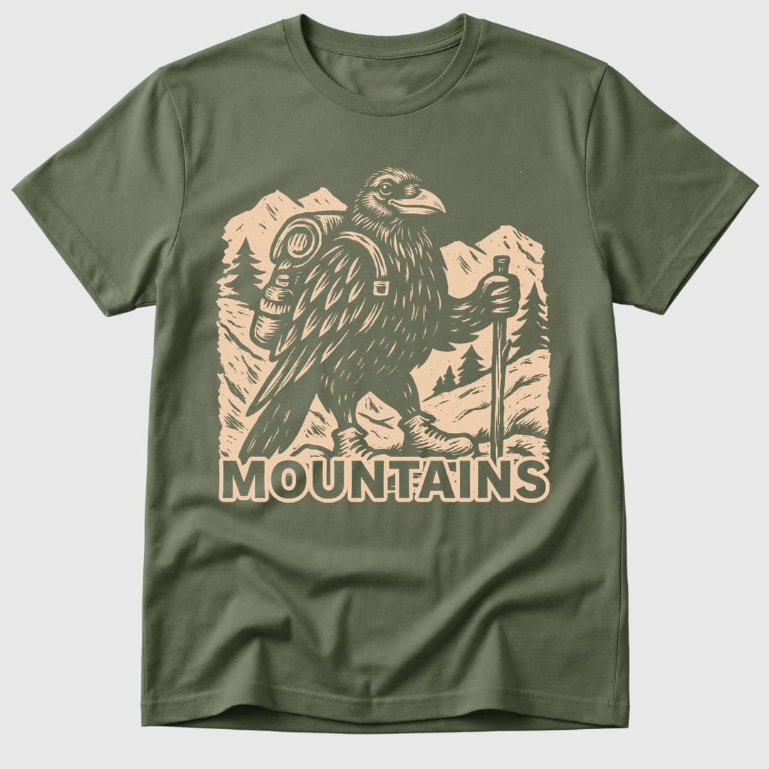Military Green Raven In The Mountains - Mosaic Rhino