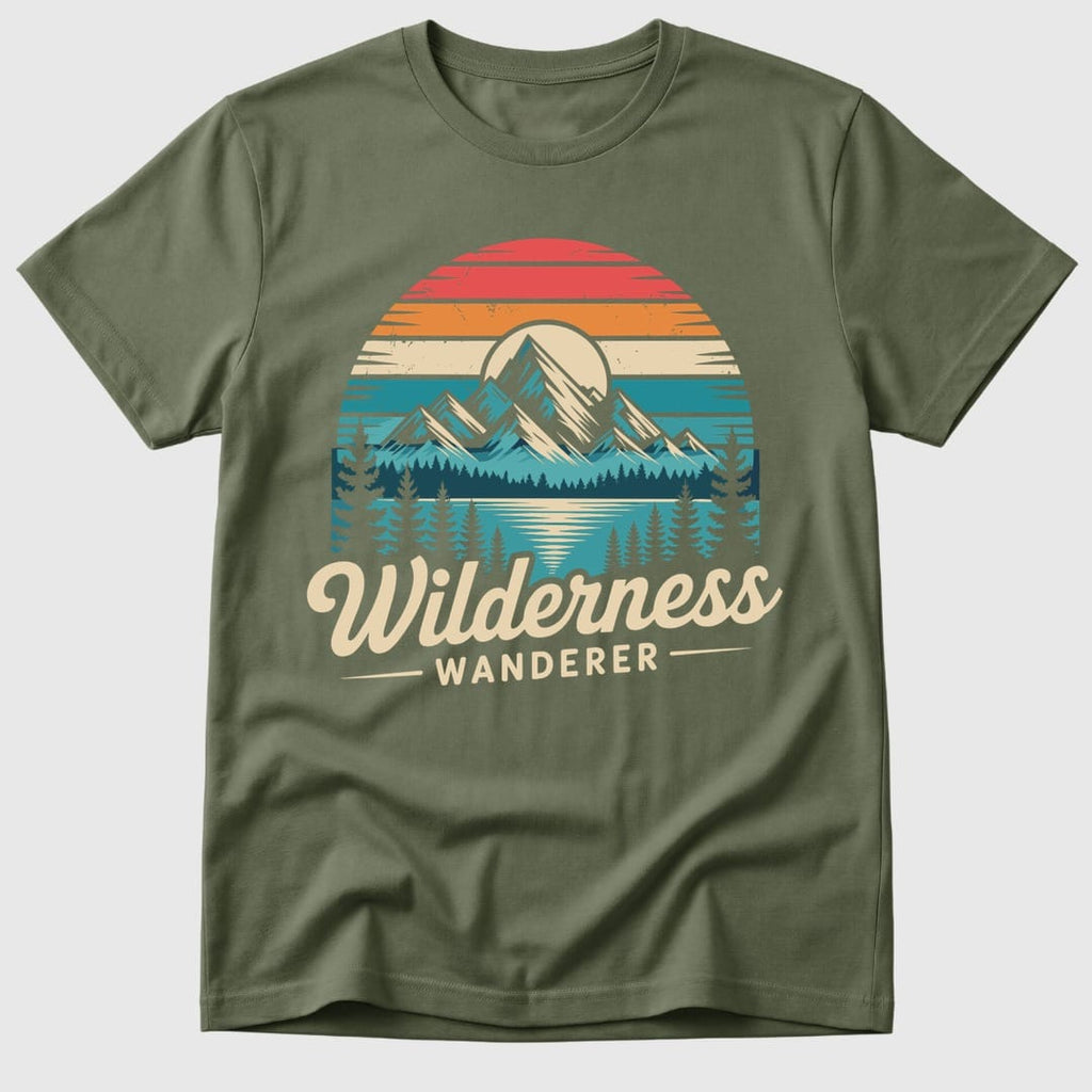 Military Green Retro Wilderness Wanderer - Mosaic Rhino