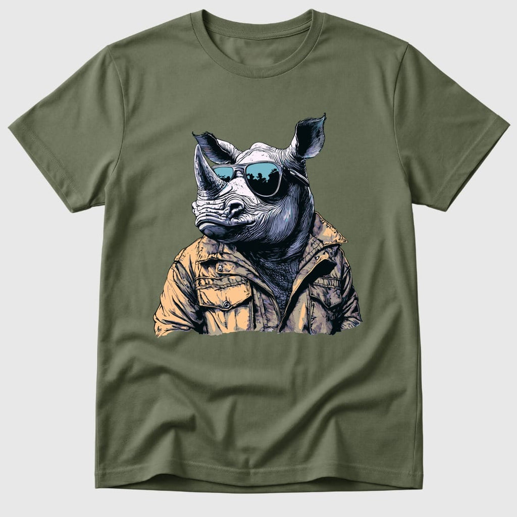 Military Green Rhino in Shades - Mosaic Rhino