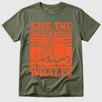Military Green Save The Whales - Mosaic Rhino