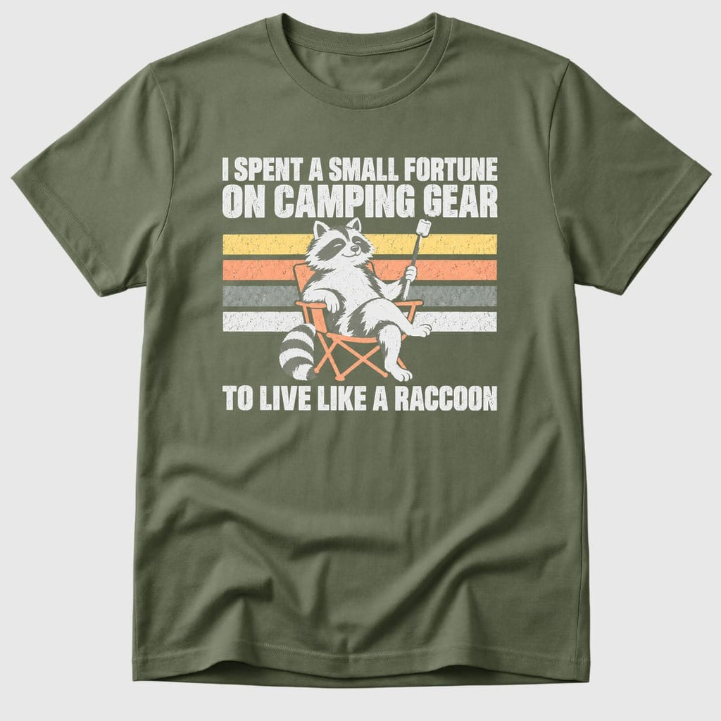 Military Green Small Fortune Raccoon - Mosaic Rhino