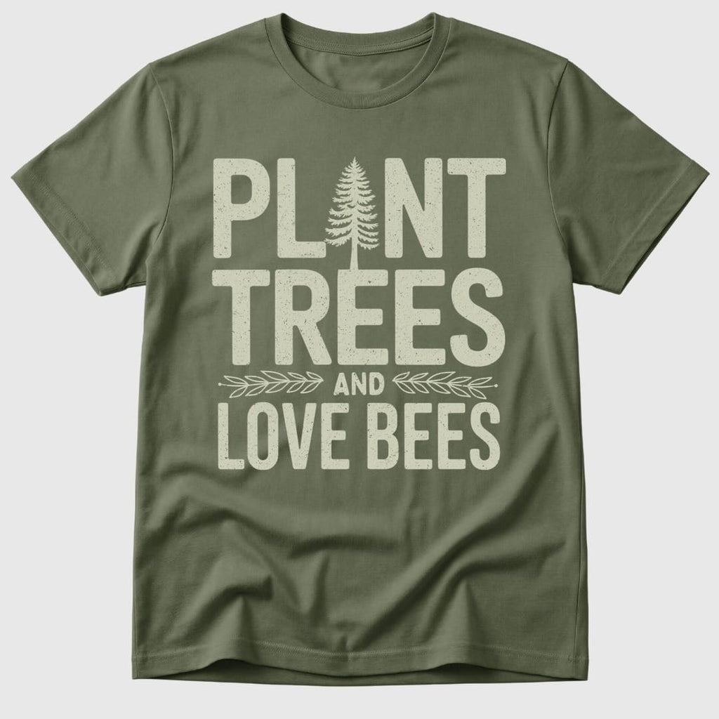 Military Green Trees & Bees - Mosaic Rhino
