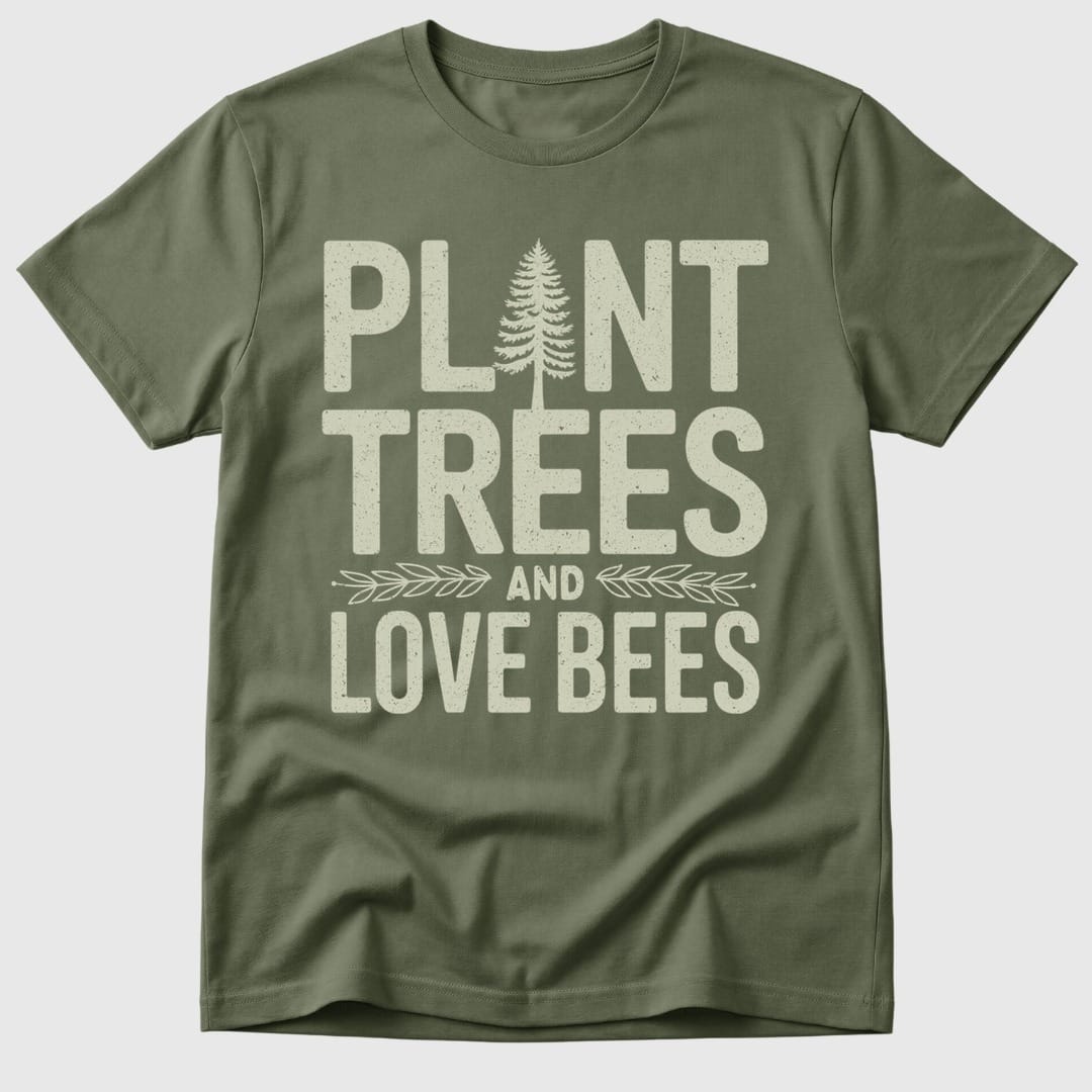 Military Green Trees & Bees - Mosaic Rhino
