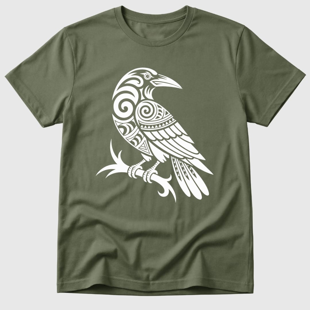 Military Green Tribal Crow - Mosaic Rhino