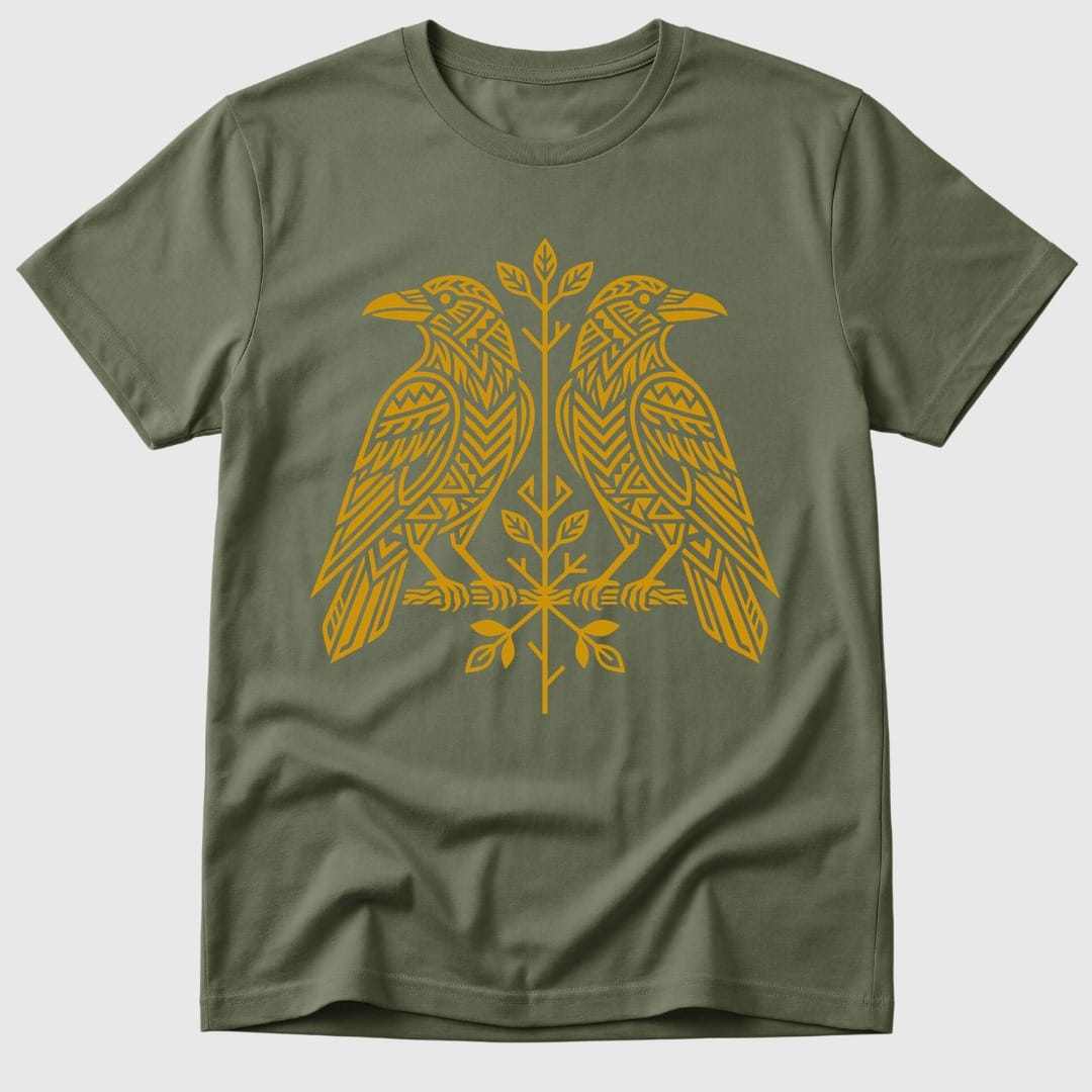 Military Green Twin Ravens - Mosaic Rhino