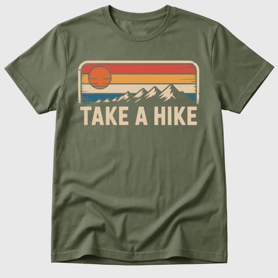 Military Green Vintage Take A Hike - Mosaic Rhino
