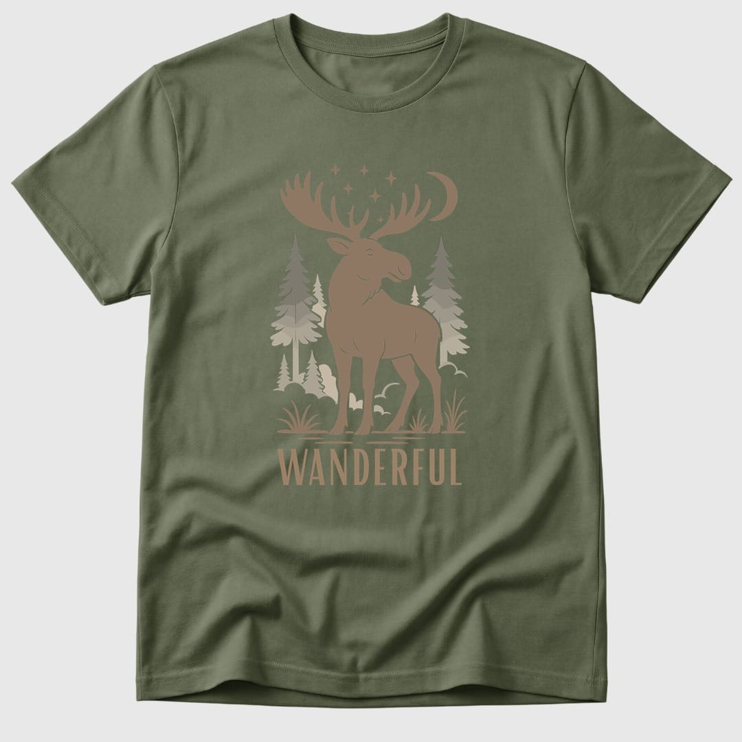 Military Green Wanderful Moose - Mosaic Rhino