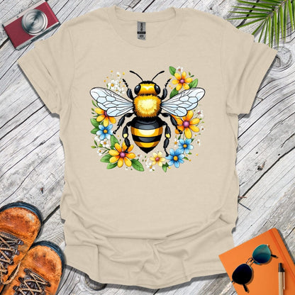 Bumble Bee Flowers T-Shirt