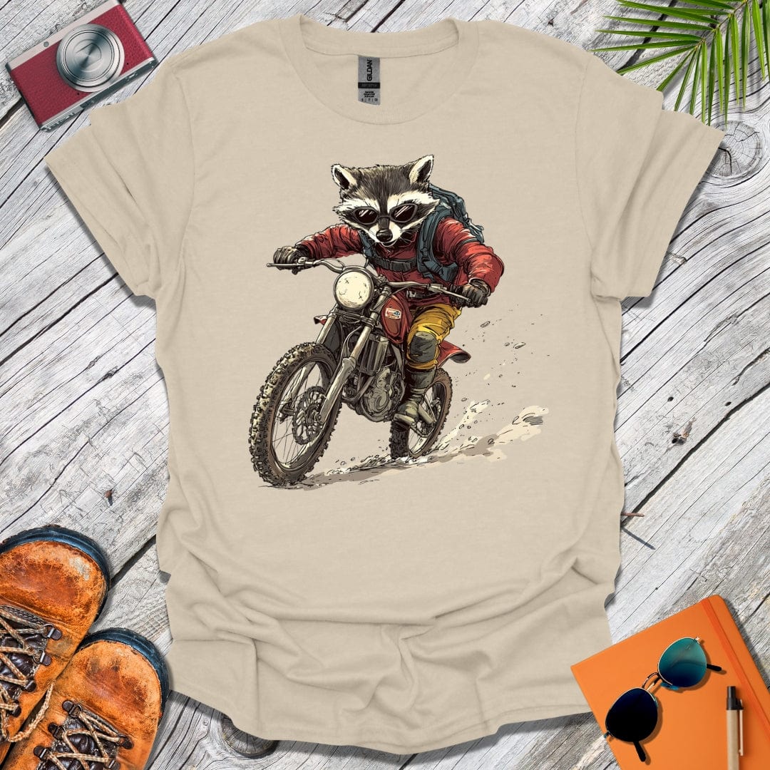 Dirt Bike Raccoon T-Shirt