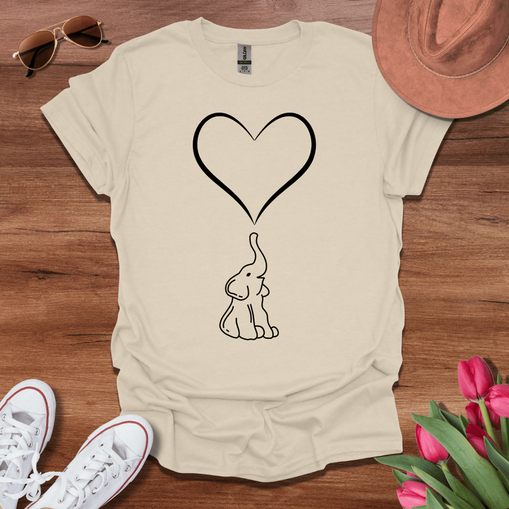 Elephant Blowing a Heart T-Shirt