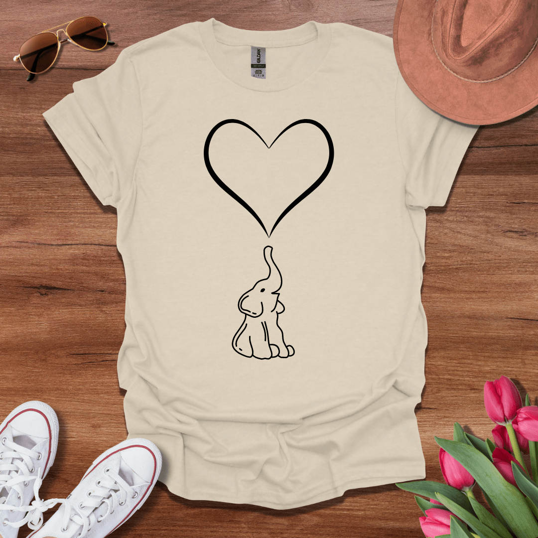 Elephant Blowing a Heart T-Shirt