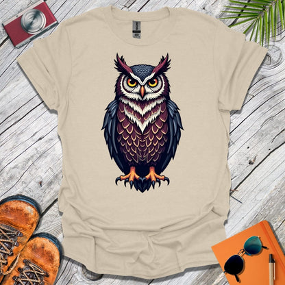 Watchful Tufted Owl T-Shirt