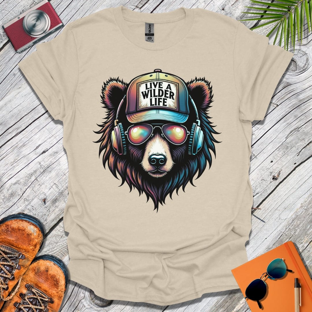 Live a Wilder Life Psychedelic Bear T-Shirt