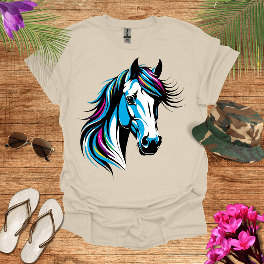 Rainbow Horse Head T-Shirt