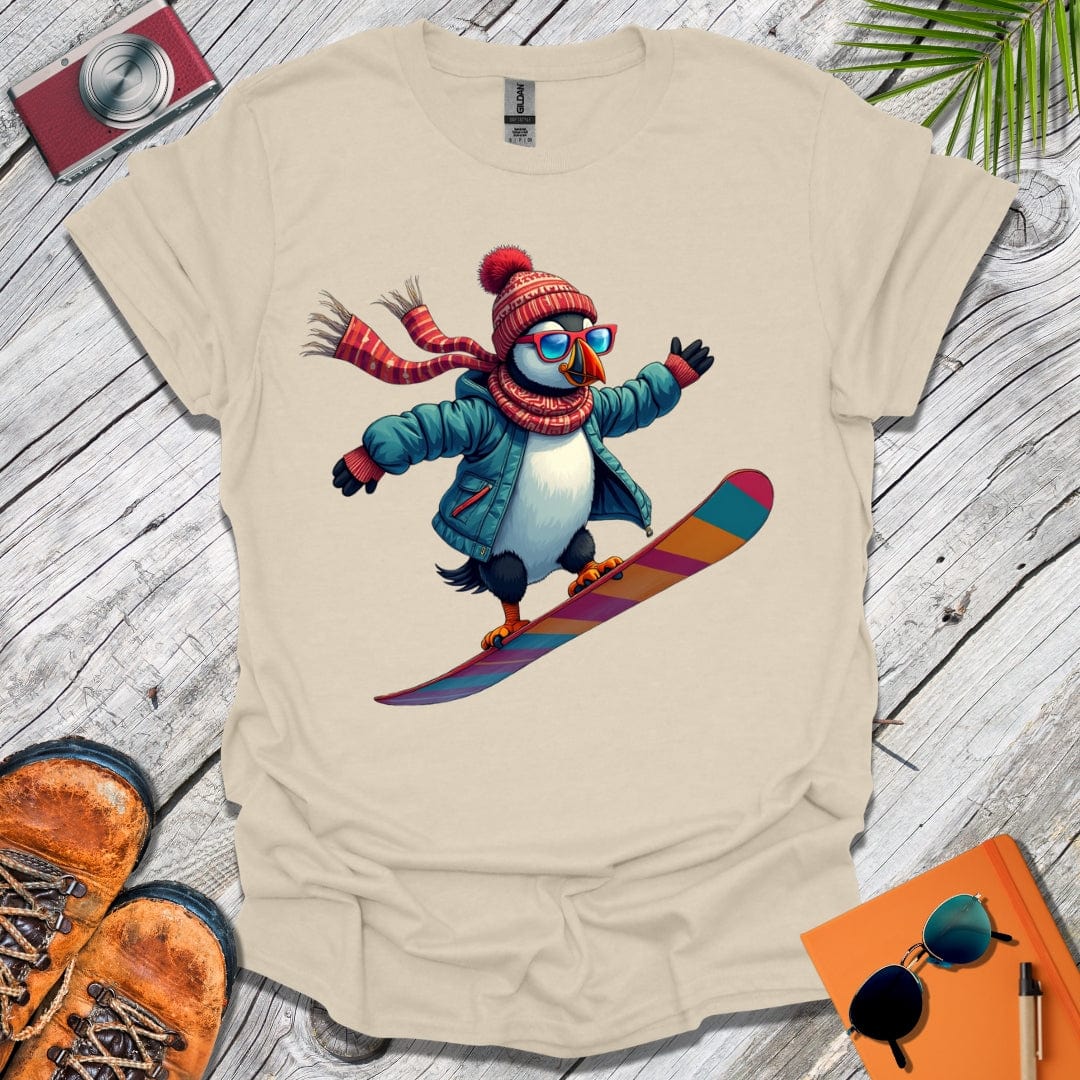 Snowboard Puffin T-Shirt