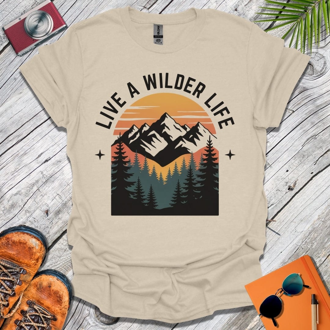 Live a Wilder Life Mountains T-Shirt