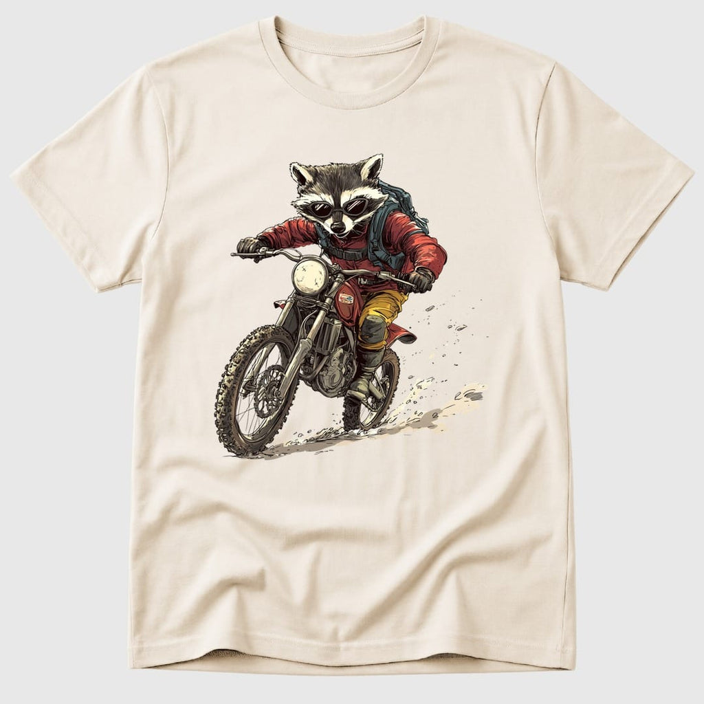 Natural Dirt Bike Raccoon - Mosaic Rhino