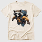 Natural Freefalling Raccoon - Mosaic Rhino
