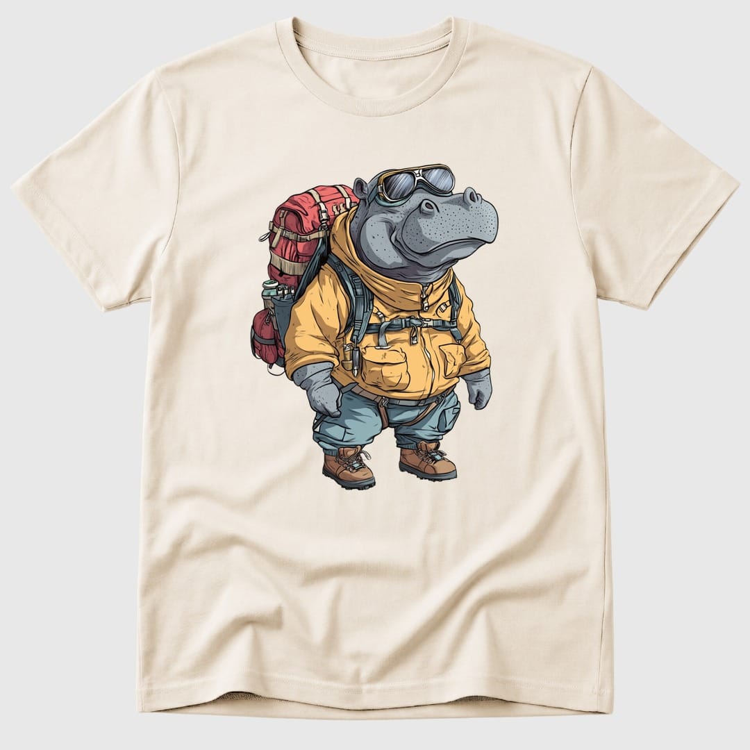 Natural Hiking Hippo - Mosaic Rhino
