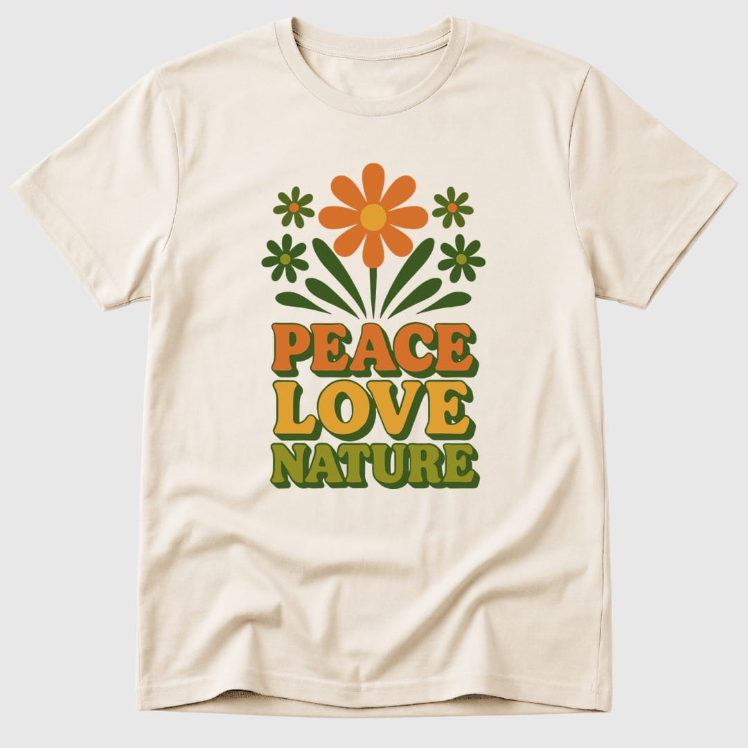 Natural Retro Peace Love Nature - Mosaic Rhino