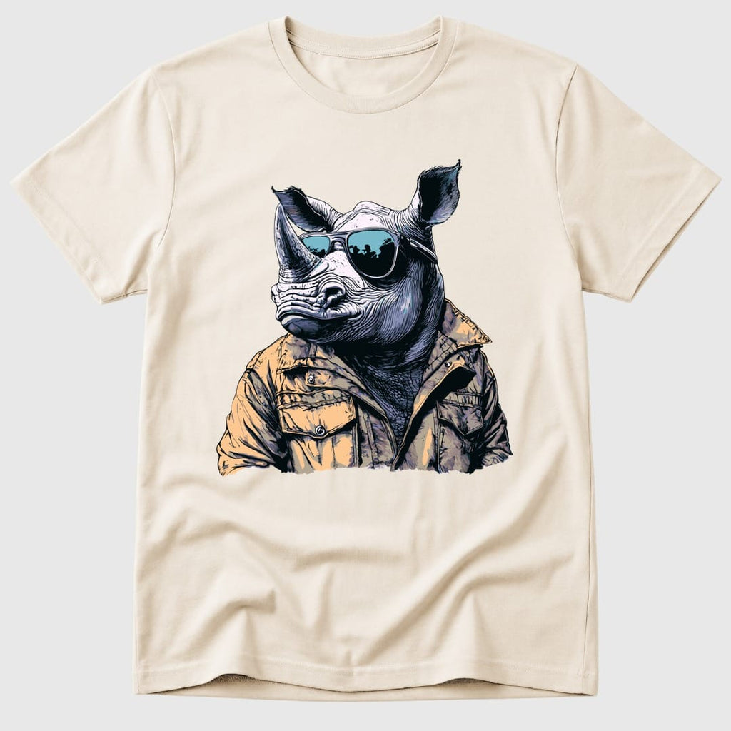 Natural Rhino in Shades - Mosaic Rhino