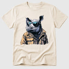 Natural Rhino in Shades - Mosaic Rhino