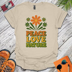 Retro Peace Love Nature T-Shirt