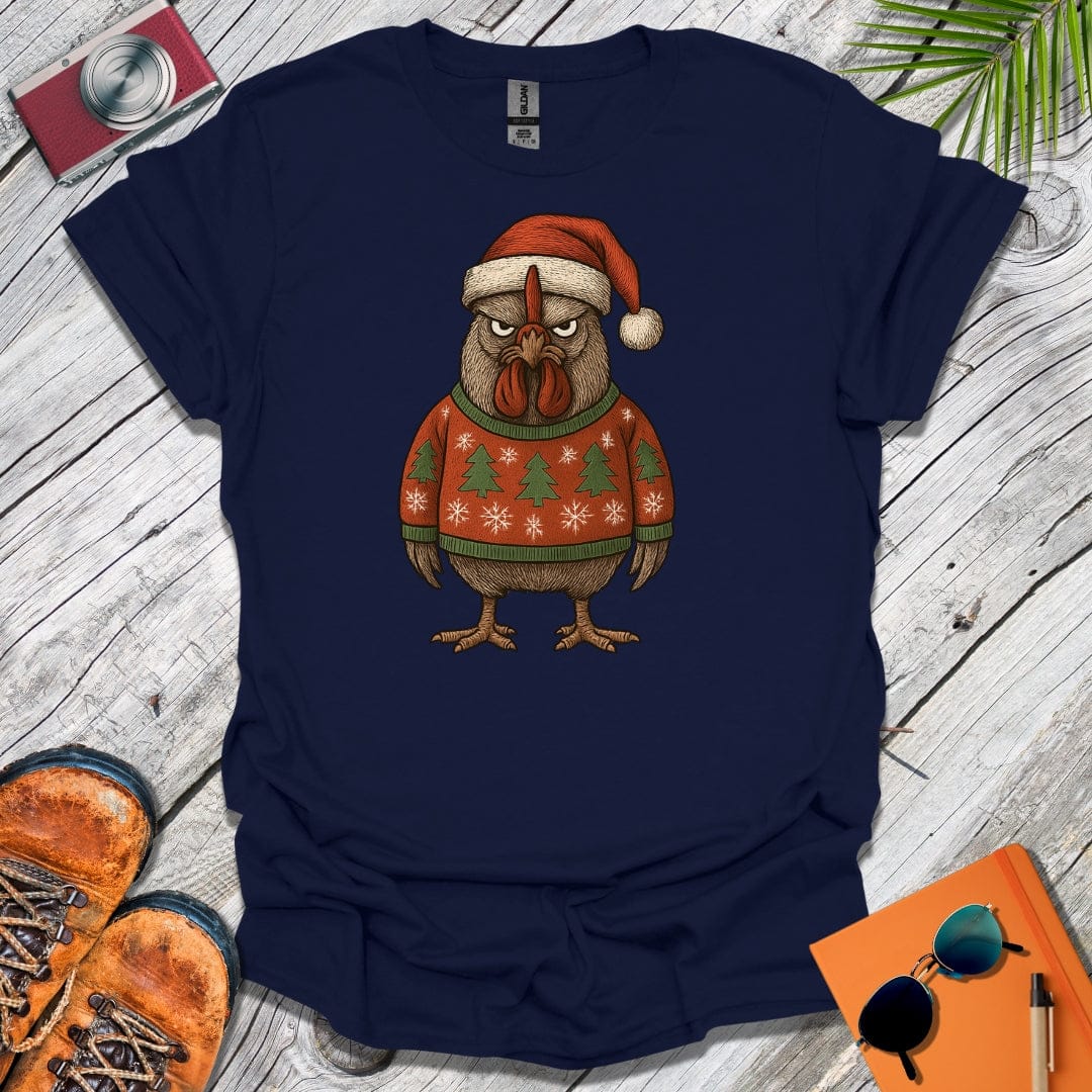 Grouchy Xmas Rooster T-Shirt