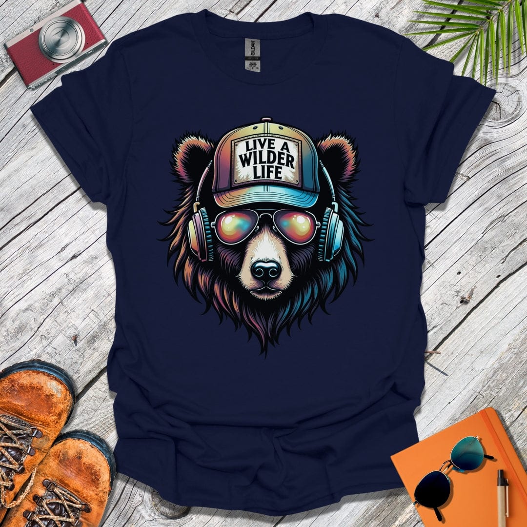 Live a Wilder Life Psychedelic Bear T-Shirt
