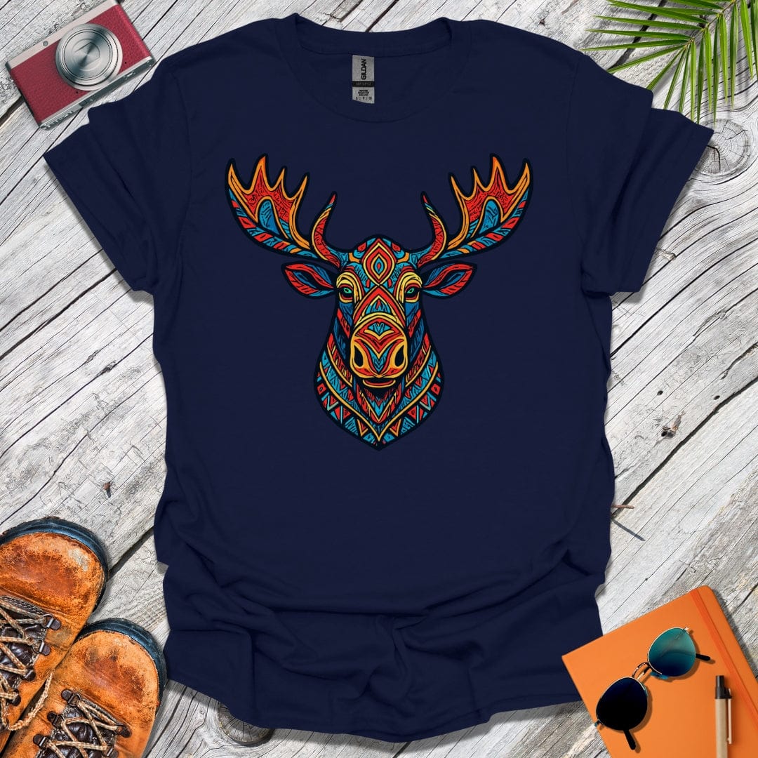Tribal Moose Head T-Shirt