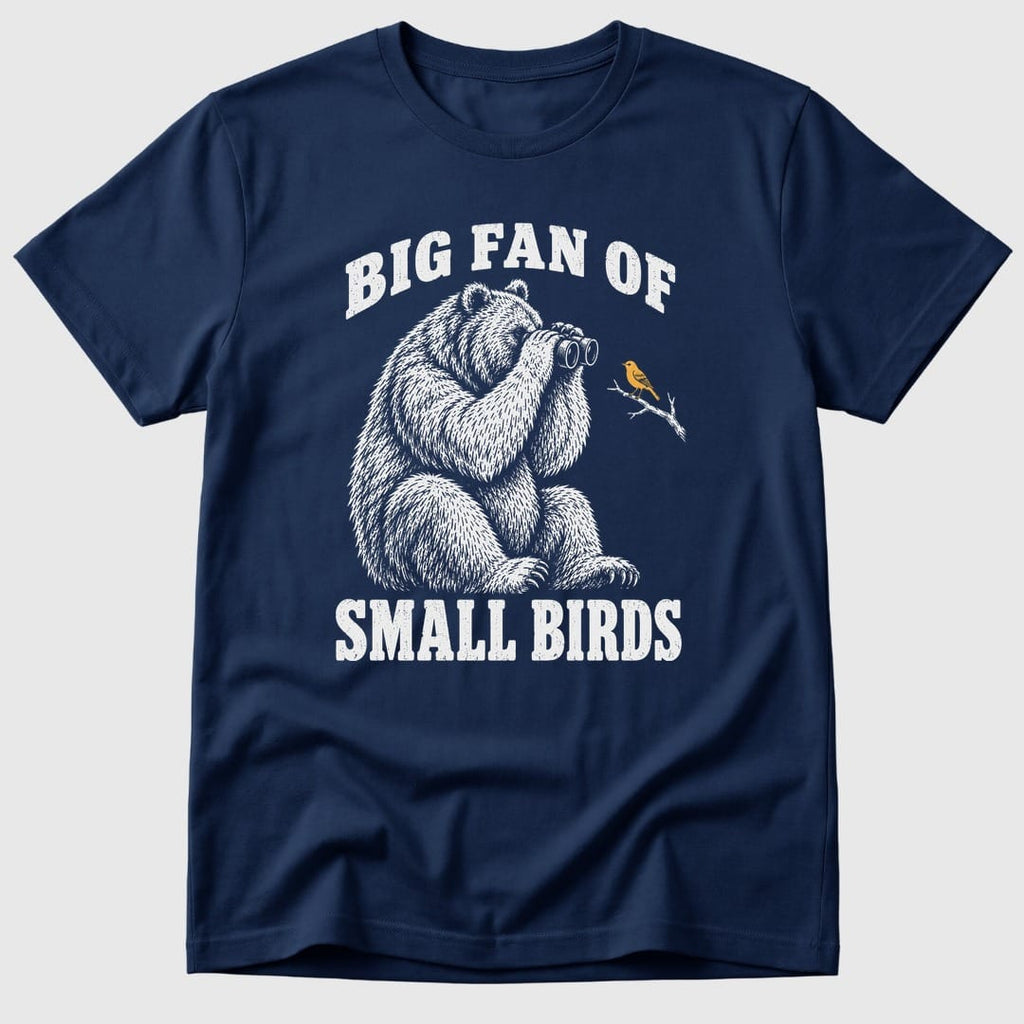 Navy Big Fan Of Small Birds - Mosaic Rhino