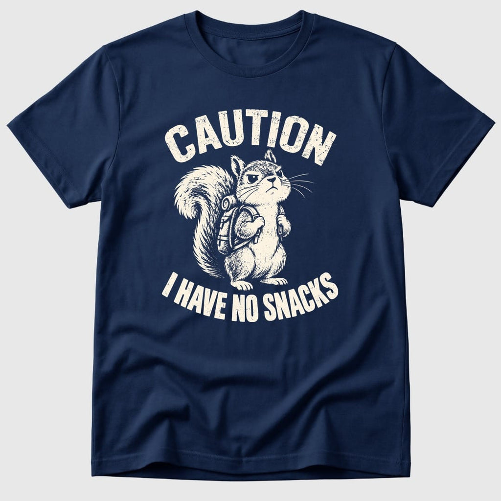 Navy Caution No Snacks - Mosaic Rhino
