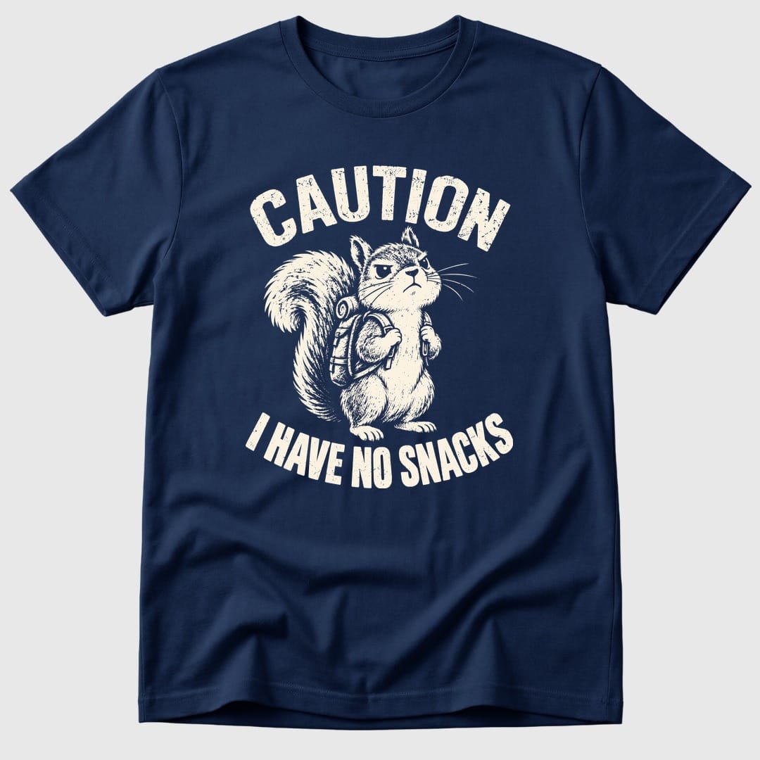 Navy Caution No Snacks - Mosaic Rhino