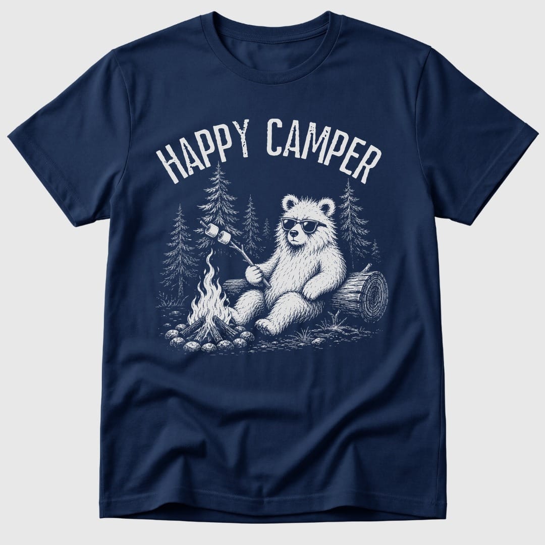 Navy Happy Camper - Mosaic Rhino