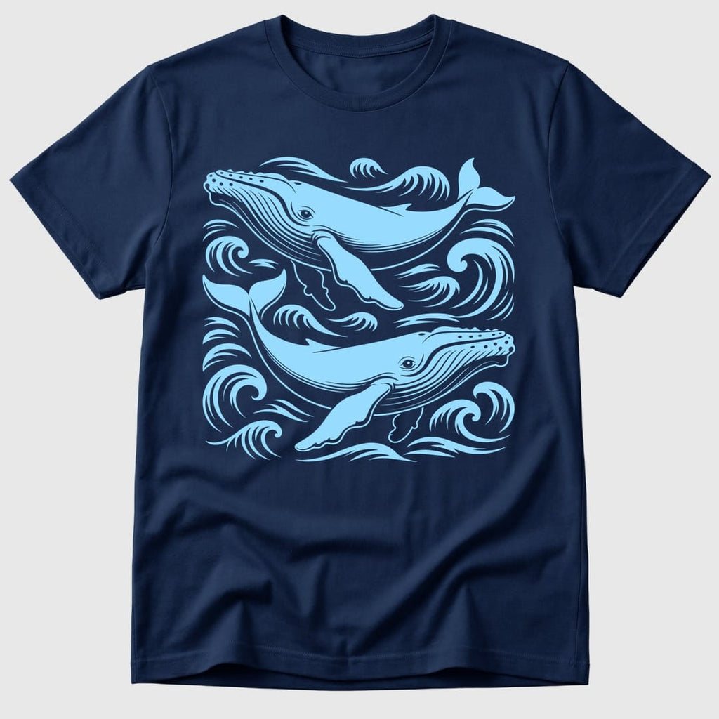 Navy Humpback Duo - Mosaic Rhino