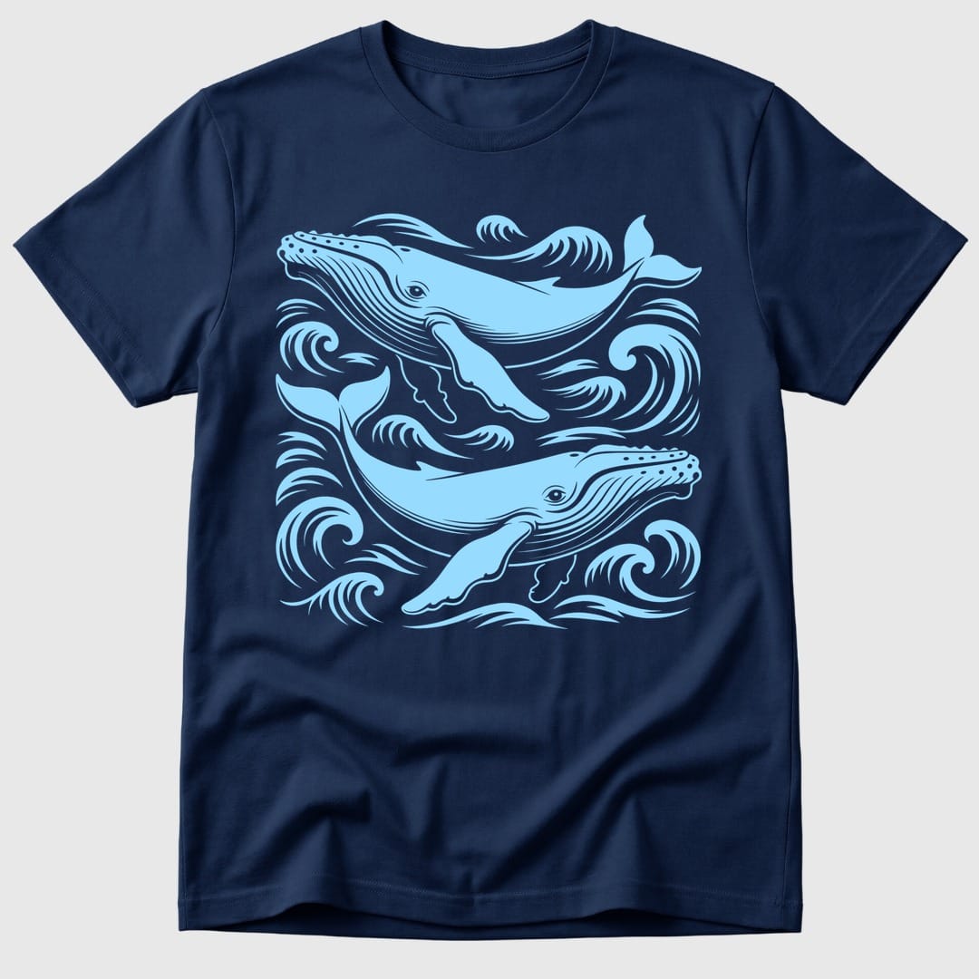 Navy Humpback Duo - Mosaic Rhino