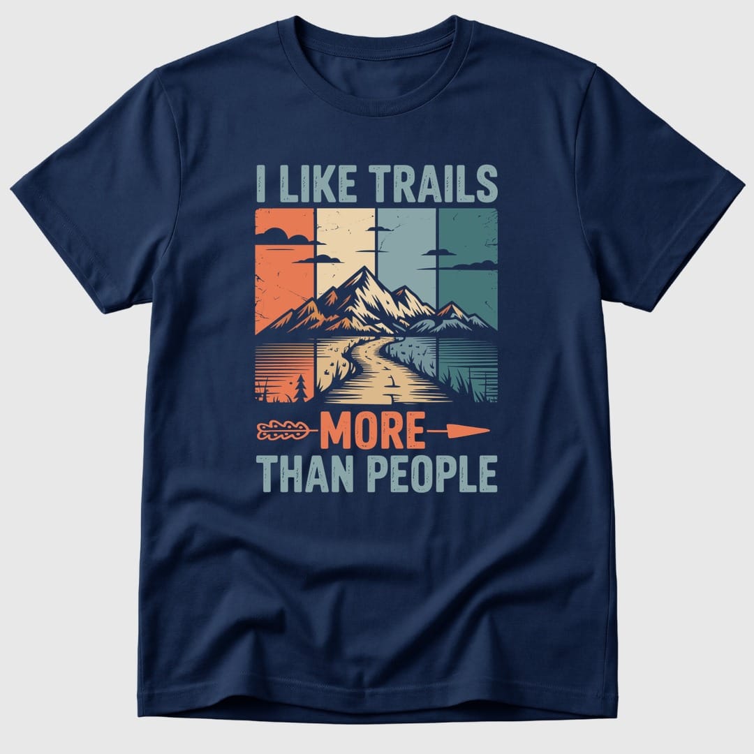 Navy I Like Trails - Mosaic Rhino